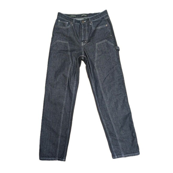 Wild Fable Jeans High Rise Straight Ultra Dark Wash Easy Rigid Size 4 Grunge - Picture 3 of 11